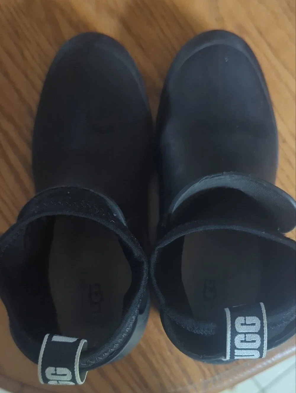 UGG Kids Black Slip-On Waterproof Rain Boots